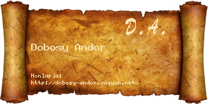 Dobosy Andor névjegykártya